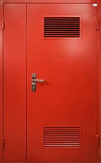 Дверь огнестойкая с уплотнителем от холодного дыма EI30 красная