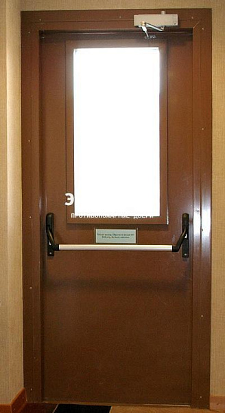 Противопожарная дверь EI 30 с антипаникой и стеклом в Орехово зуево  купить